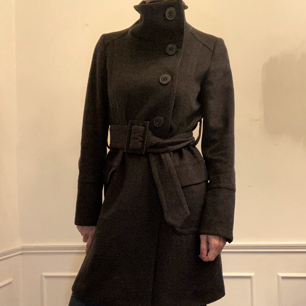 Zara winter coat in charcoal